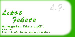 lipot fekete business card